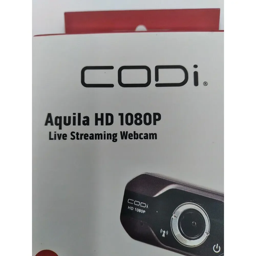 Codi A05024 Aquila HD 1080P Fixed Focus Webcam FIXED FOCUS ROTATING BLACK